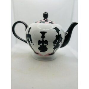 New Nordstrom R Toledo Collectible Checkered Ceramic Tea Pot Kettle Teapot W Lid